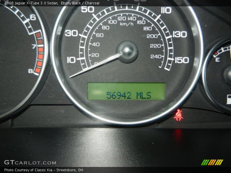 Ebony Black / Charcoal 2008 Jaguar X-Type 3.0 Sedan