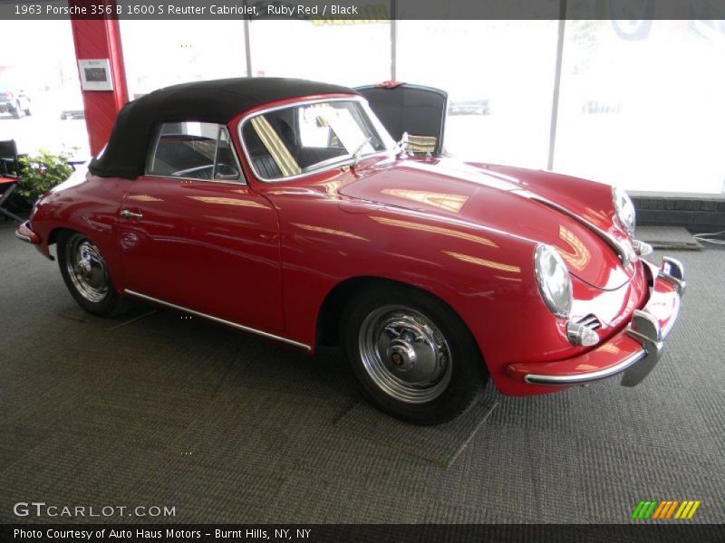 Ruby Red / Black 1963 Porsche 356 B 1600 S Reutter Cabriolet