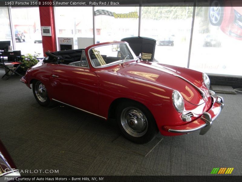 Ruby Red / Black 1963 Porsche 356 B 1600 S Reutter Cabriolet