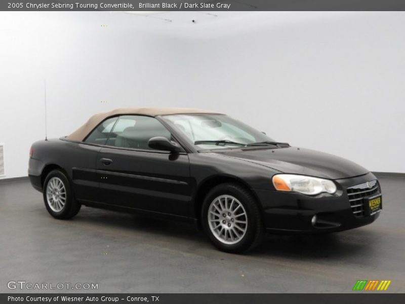 Brilliant Black / Dark Slate Gray 2005 Chrysler Sebring Touring Convertible