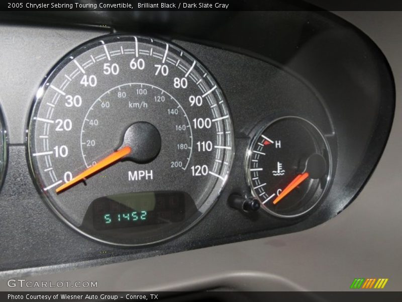 Brilliant Black / Dark Slate Gray 2005 Chrysler Sebring Touring Convertible
