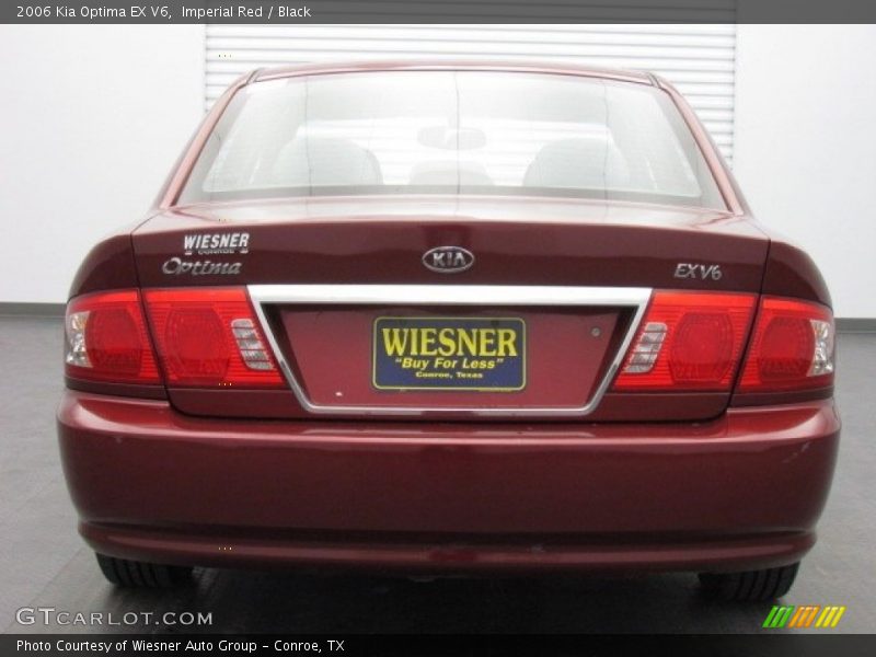 Imperial Red / Black 2006 Kia Optima EX V6