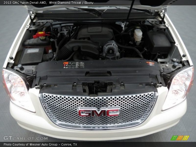 White Diamond Tricoat / Ebony 2013 GMC Yukon Denali AWD