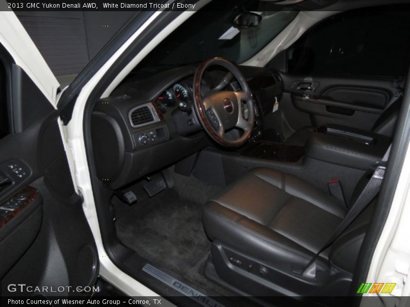 White Diamond Tricoat / Ebony 2013 GMC Yukon Denali AWD