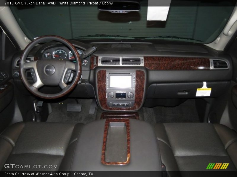 White Diamond Tricoat / Ebony 2013 GMC Yukon Denali AWD