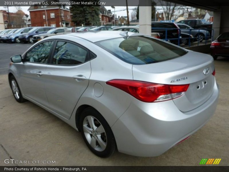 Shimmering Silver Metallic / Gray 2011 Hyundai Elantra GLS