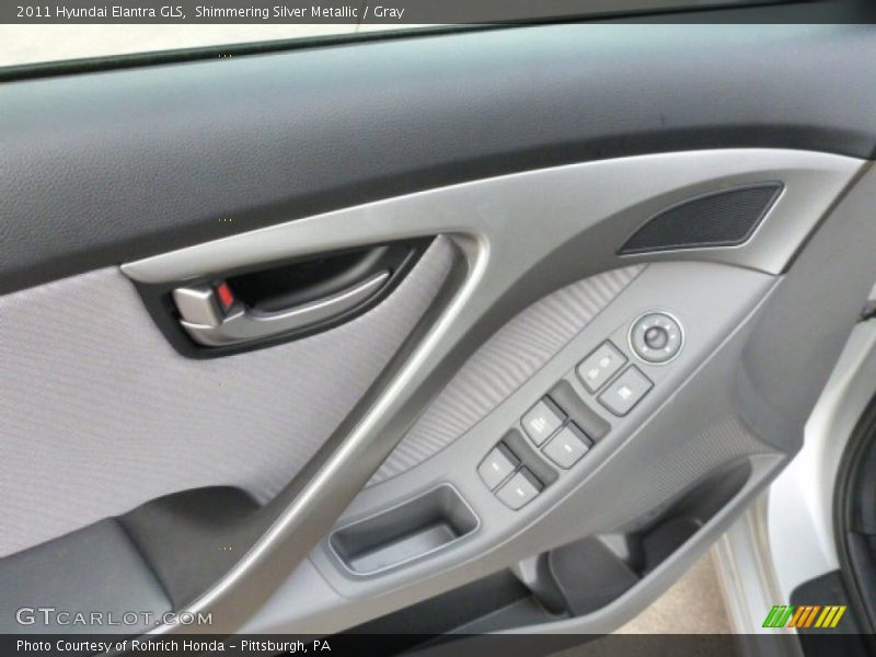 Shimmering Silver Metallic / Gray 2011 Hyundai Elantra GLS