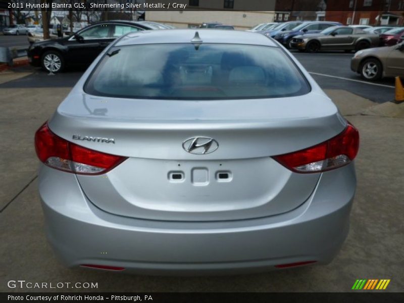 Shimmering Silver Metallic / Gray 2011 Hyundai Elantra GLS