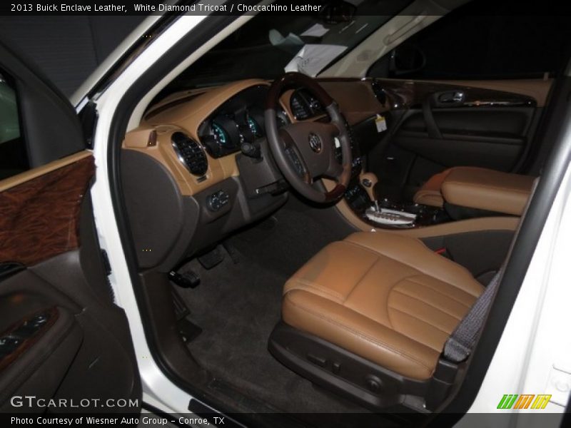 White Diamond Tricoat / Choccachino Leather 2013 Buick Enclave Leather
