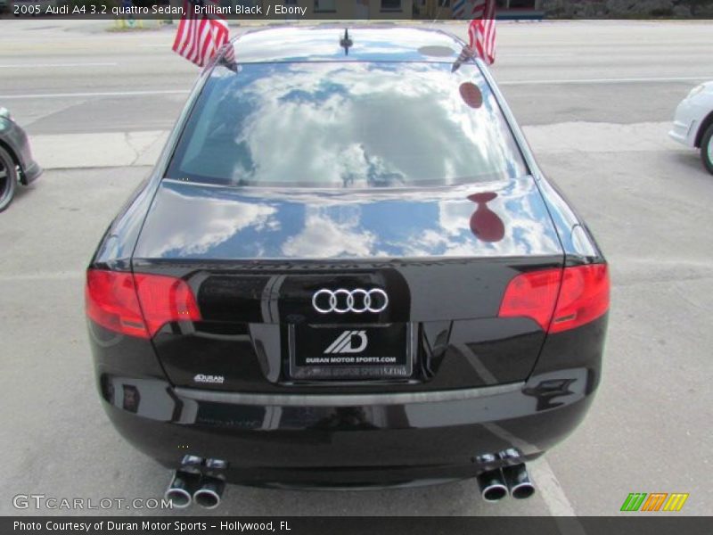 Brilliant Black / Ebony 2005 Audi A4 3.2 quattro Sedan