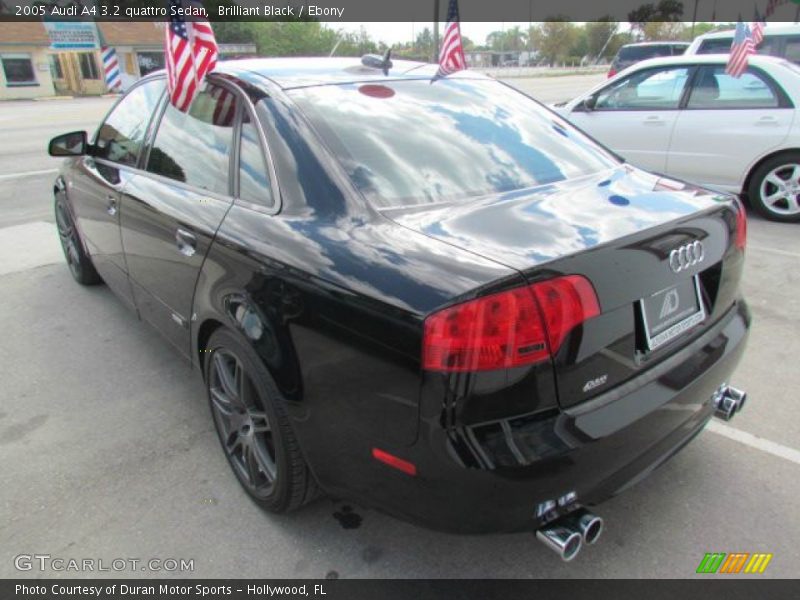 Brilliant Black / Ebony 2005 Audi A4 3.2 quattro Sedan