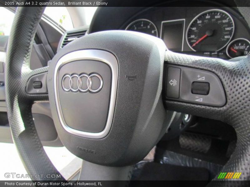 Brilliant Black / Ebony 2005 Audi A4 3.2 quattro Sedan