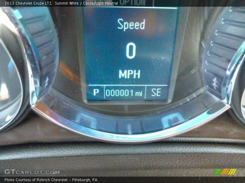 Summit White / Cocoa/Light Neutral 2013 Chevrolet Cruze LTZ