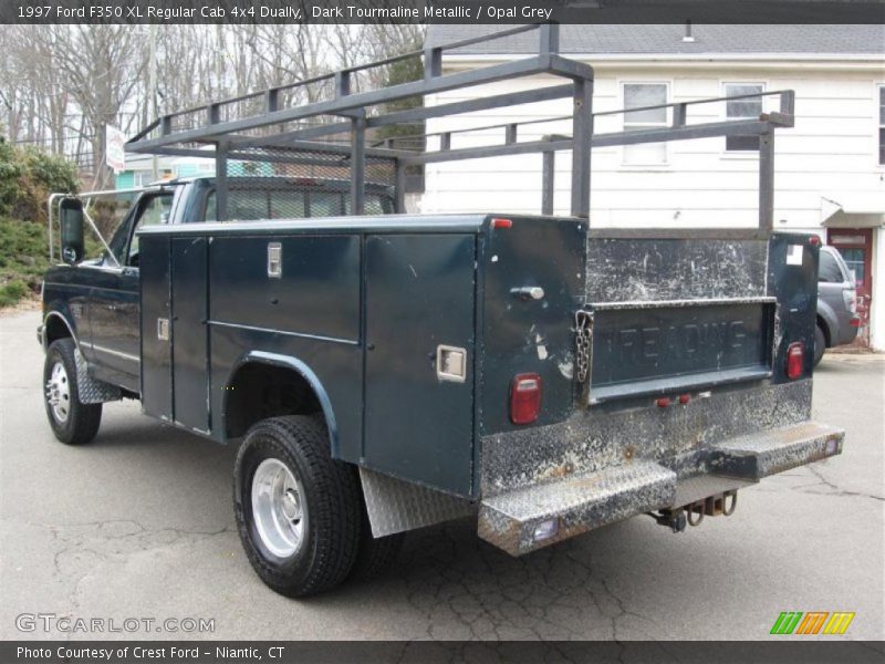 Dark Tourmaline Metallic / Opal Grey 1997 Ford F350 XL Regular Cab 4x4 Dually