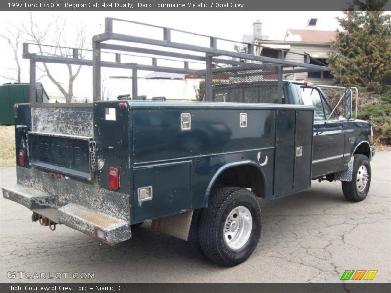 Dark Tourmaline Metallic / Opal Grey 1997 Ford F350 XL Regular Cab 4x4 Dually