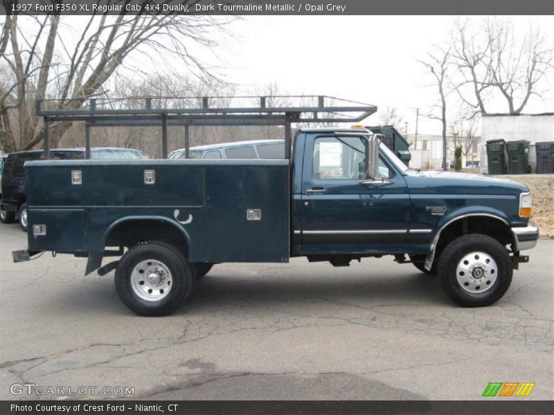 Dark Tourmaline Metallic / Opal Grey 1997 Ford F350 XL Regular Cab 4x4 Dually