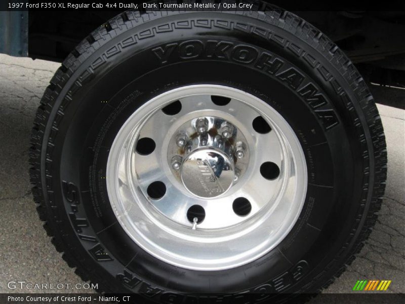 Dark Tourmaline Metallic / Opal Grey 1997 Ford F350 XL Regular Cab 4x4 Dually