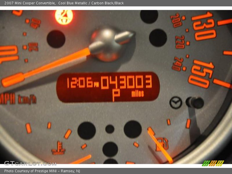 Cool Blue Metallic / Carbon Black/Black 2007 Mini Cooper Convertible