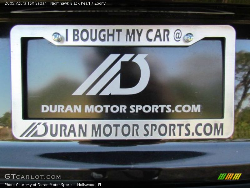 Nighthawk Black Pearl / Ebony 2005 Acura TSX Sedan
