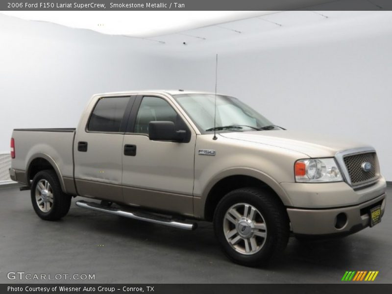 Smokestone Metallic / Tan 2006 Ford F150 Lariat SuperCrew