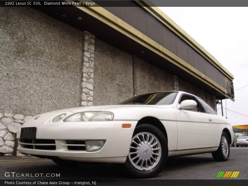 Diamond White Pearl / Beige 1992 Lexus SC 300