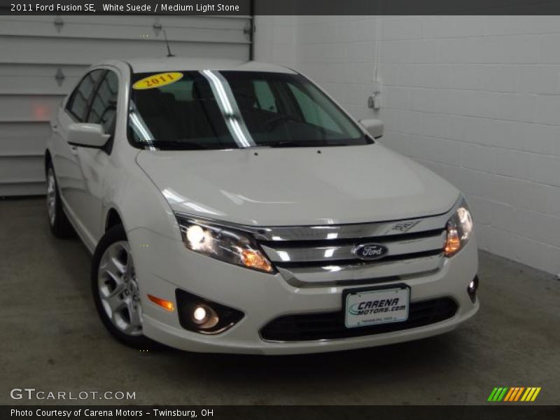 White Suede / Medium Light Stone 2011 Ford Fusion SE