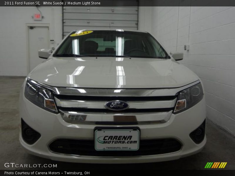 White Suede / Medium Light Stone 2011 Ford Fusion SE