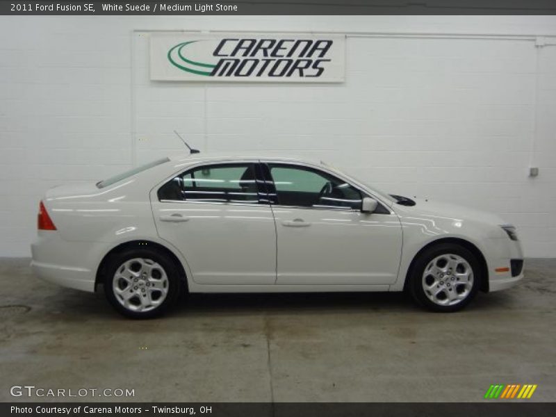 White Suede / Medium Light Stone 2011 Ford Fusion SE