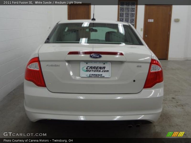 White Suede / Medium Light Stone 2011 Ford Fusion SE