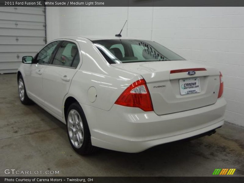 White Suede / Medium Light Stone 2011 Ford Fusion SE