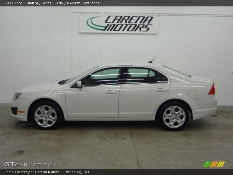White Suede / Medium Light Stone 2011 Ford Fusion SE
