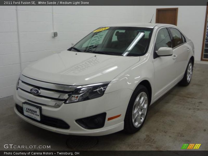 White Suede / Medium Light Stone 2011 Ford Fusion SE
