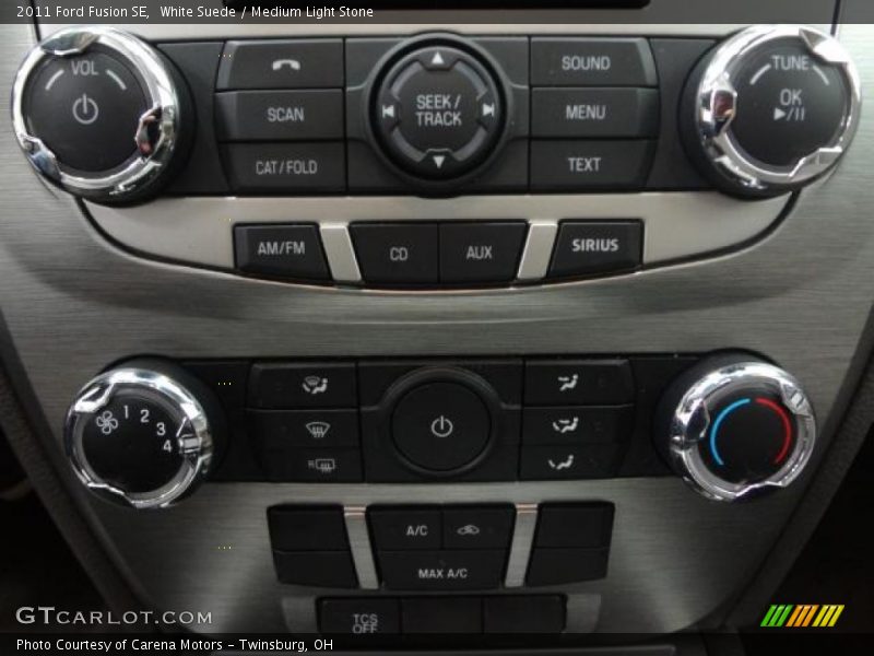 White Suede / Medium Light Stone 2011 Ford Fusion SE