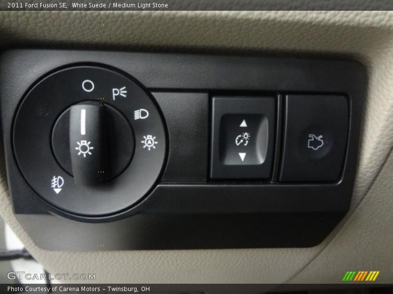White Suede / Medium Light Stone 2011 Ford Fusion SE