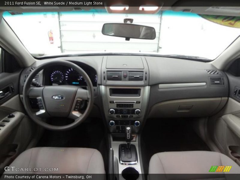 White Suede / Medium Light Stone 2011 Ford Fusion SE