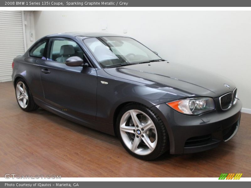 Sparkling Graphite Metallic / Grey 2008 BMW 1 Series 135i Coupe