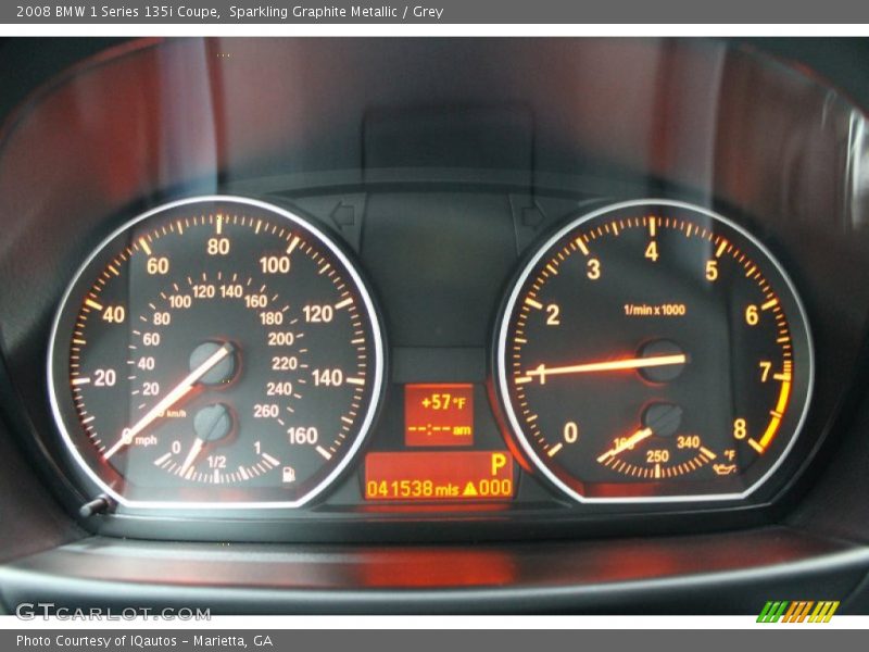 Sparkling Graphite Metallic / Grey 2008 BMW 1 Series 135i Coupe