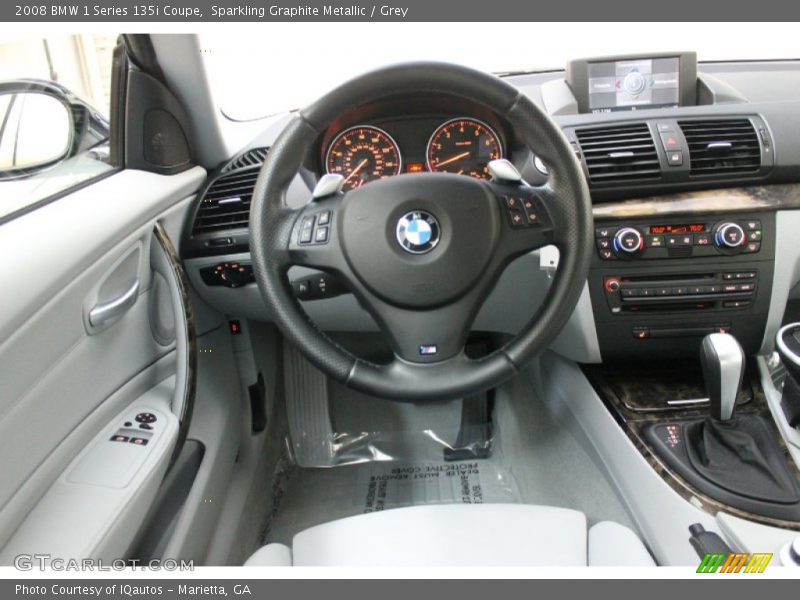 Sparkling Graphite Metallic / Grey 2008 BMW 1 Series 135i Coupe