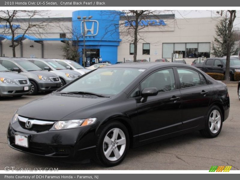 Crystal Black Pearl / Black 2010 Honda Civic LX-S Sedan