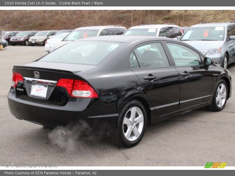 Crystal Black Pearl / Black 2010 Honda Civic LX-S Sedan