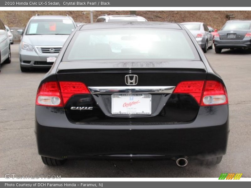 Crystal Black Pearl / Black 2010 Honda Civic LX-S Sedan