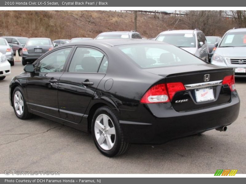 Crystal Black Pearl / Black 2010 Honda Civic LX-S Sedan