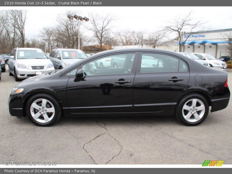 Crystal Black Pearl / Black 2010 Honda Civic LX-S Sedan
