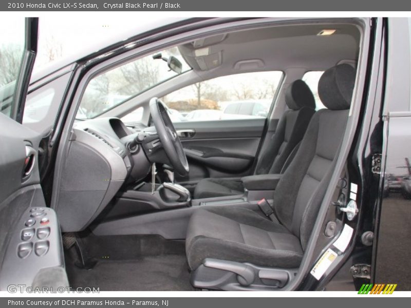 Crystal Black Pearl / Black 2010 Honda Civic LX-S Sedan