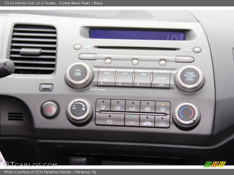 Crystal Black Pearl / Black 2010 Honda Civic LX-S Sedan