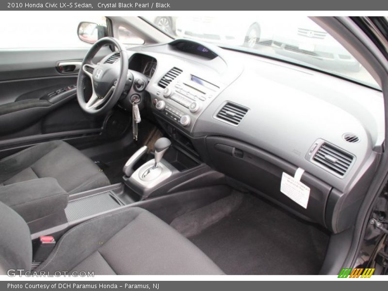 Crystal Black Pearl / Black 2010 Honda Civic LX-S Sedan