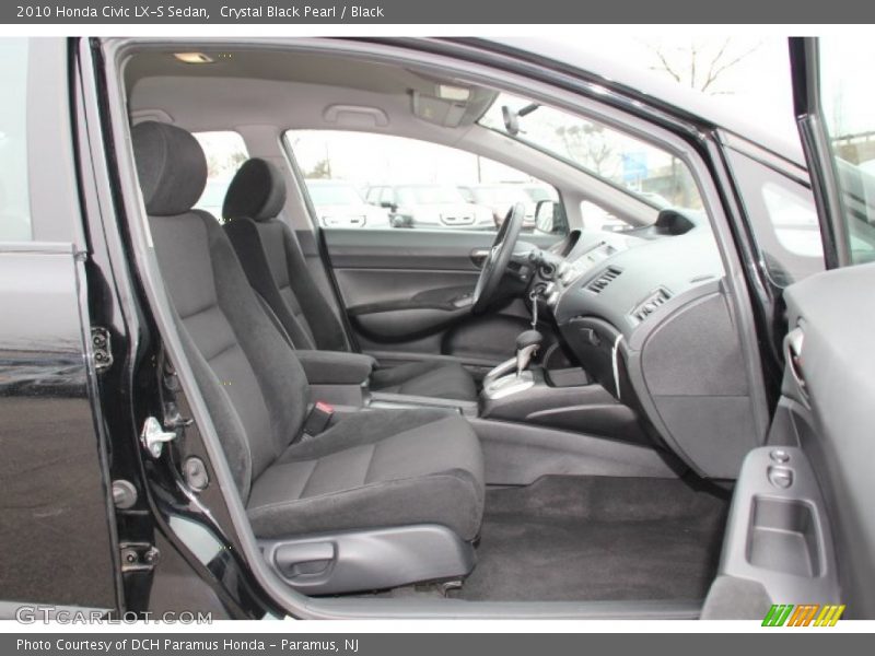 Crystal Black Pearl / Black 2010 Honda Civic LX-S Sedan