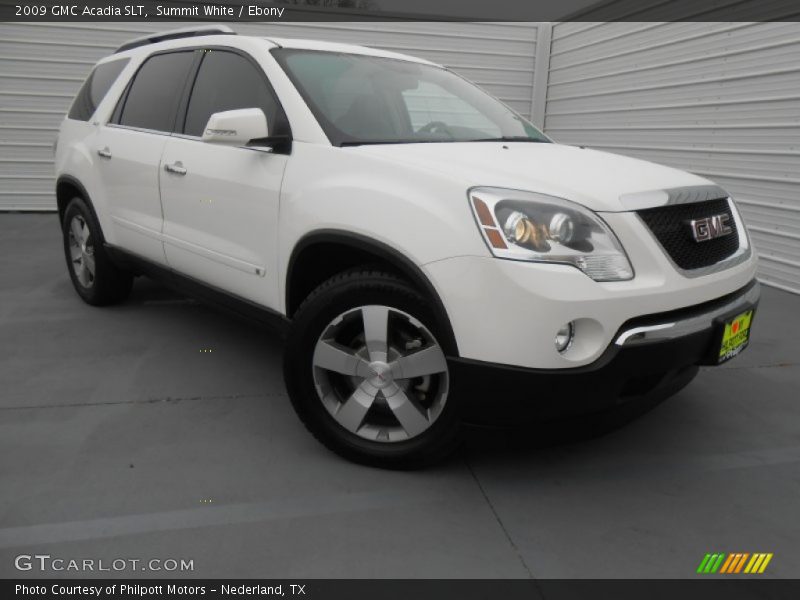 Summit White / Ebony 2009 GMC Acadia SLT