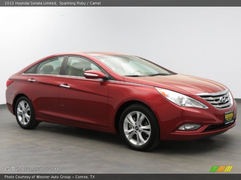 Sparkling Ruby / Camel 2013 Hyundai Sonata Limited