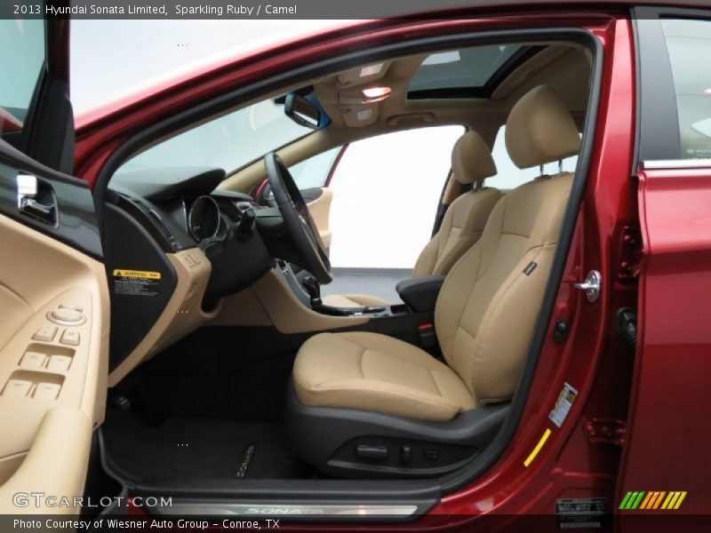 Sparkling Ruby / Camel 2013 Hyundai Sonata Limited